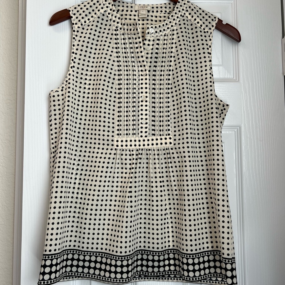 J Crew Factory polka dot work tank - size 6
